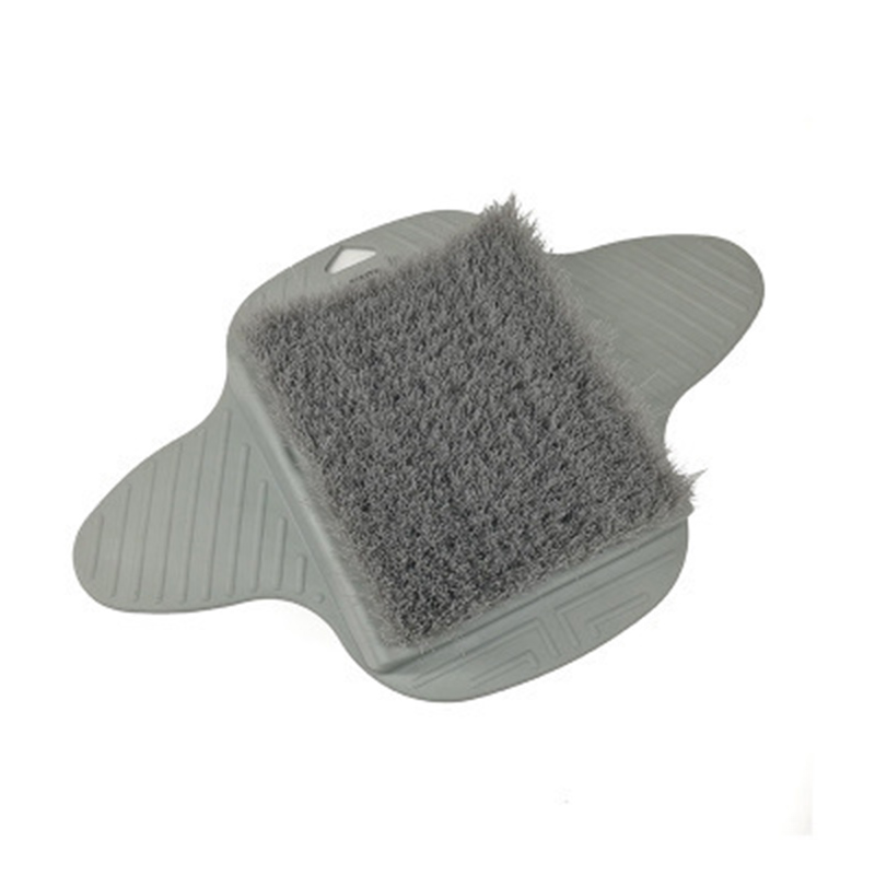 UNTIOR Silicone Foot Brush Massage Slippers Bath Shoes Brush Pumice Stone Foot Remove Dead Skin Shower Foot Scrubber with Sucker: Gray