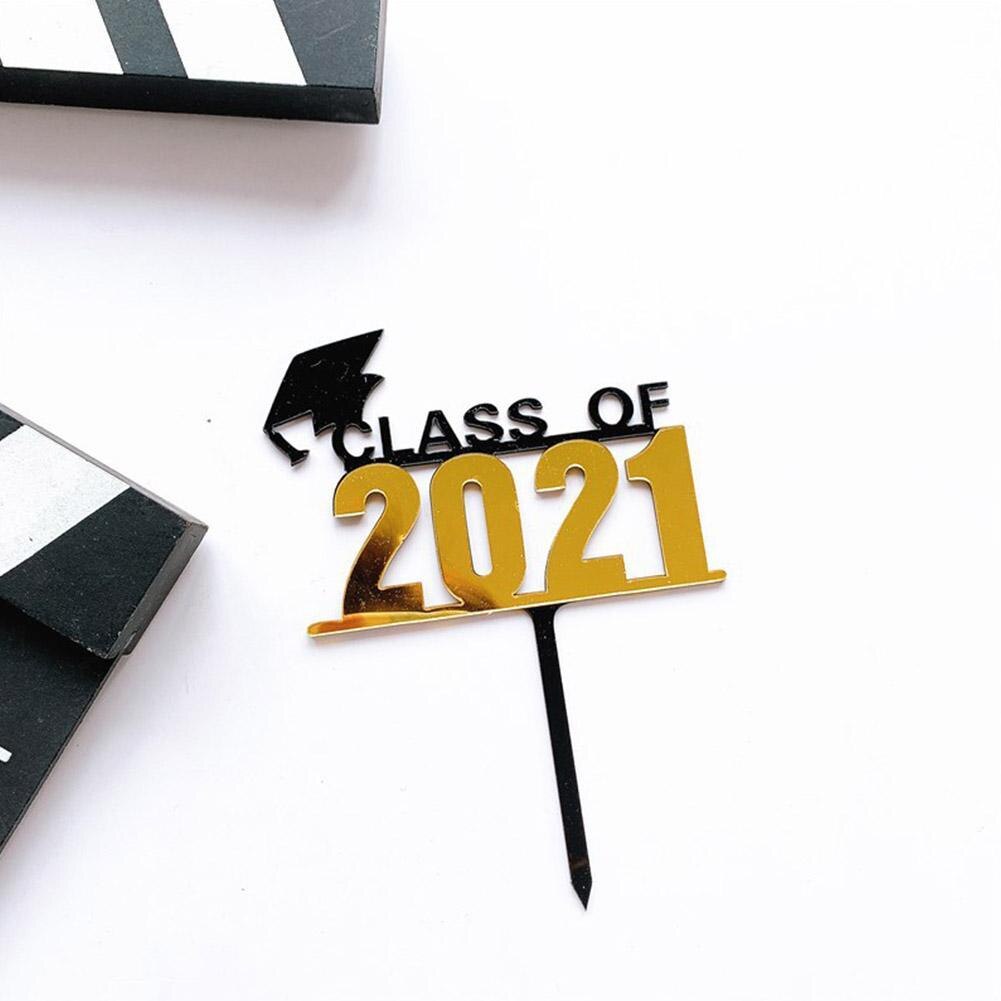 Class of Cake Topper Congrats Acrylic Cupcake Toppers For Graduations College Celebrate Party Cake Decorations
