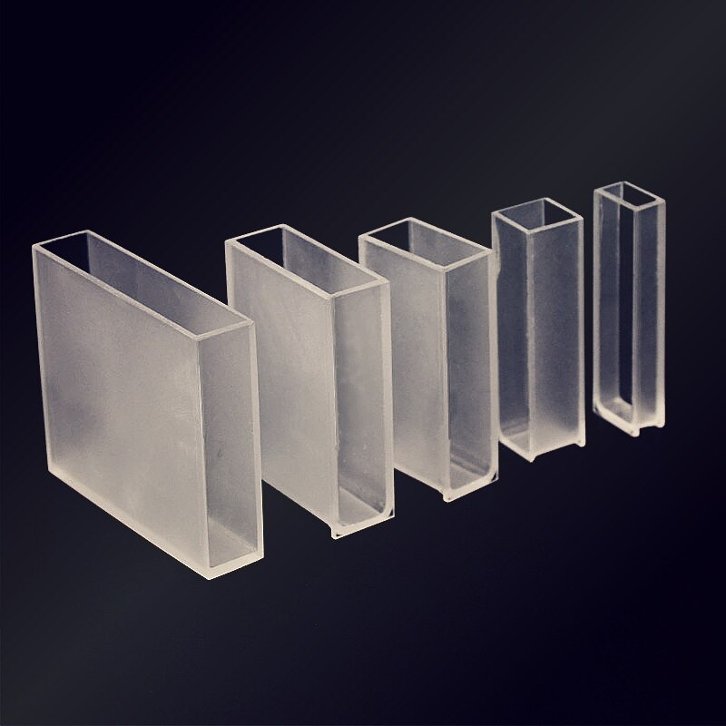 Celda de cubeta de cuarzo, microcélula transparente de 3,5 ml para laboratorio UV Vis, espectrofotómetro, cuvetas de cuarzo estándar de 10mm con tapa