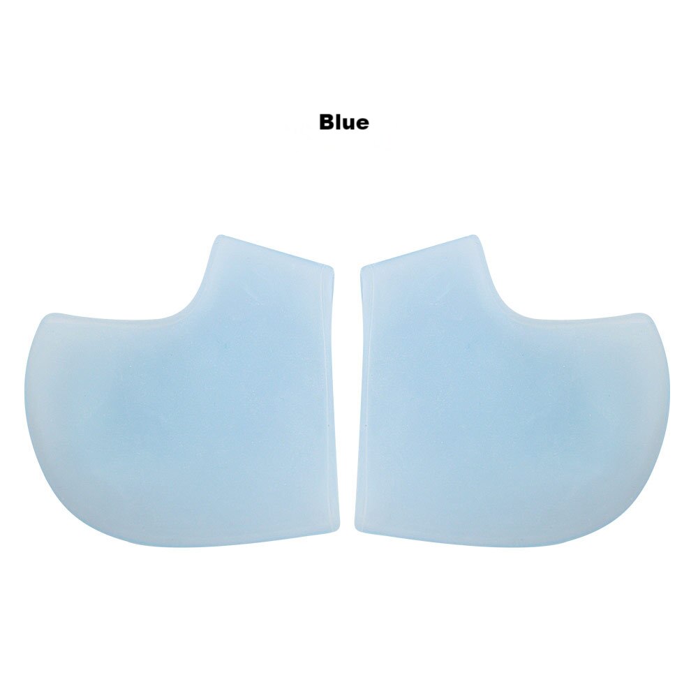 Silicone Heel Protector Protective Sleeve Heel Spur Pads for Relief Plantar Fasciitis Heel Pain Reduce Pressure on Heel 2Pcs: No holes Blue