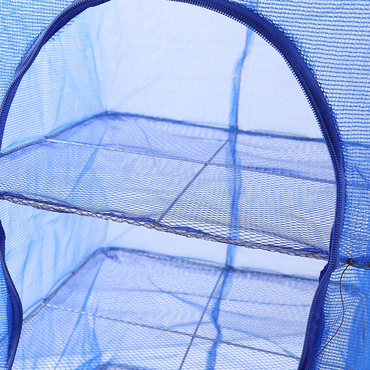 4 Layers Foldable Hanging Net Durable Nylon Steel Wires Drying Mesh Rack Large Capacity Fish Vegetable Dryer Hanger Drying Tools