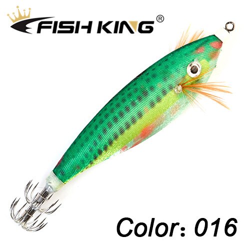Fiske drag bläckfisk krok 9cm 16g självlysande wobblers jigging ocean bläckfisk bläckfisk trä räkor hårda beten 3d ögon jiggar: 016