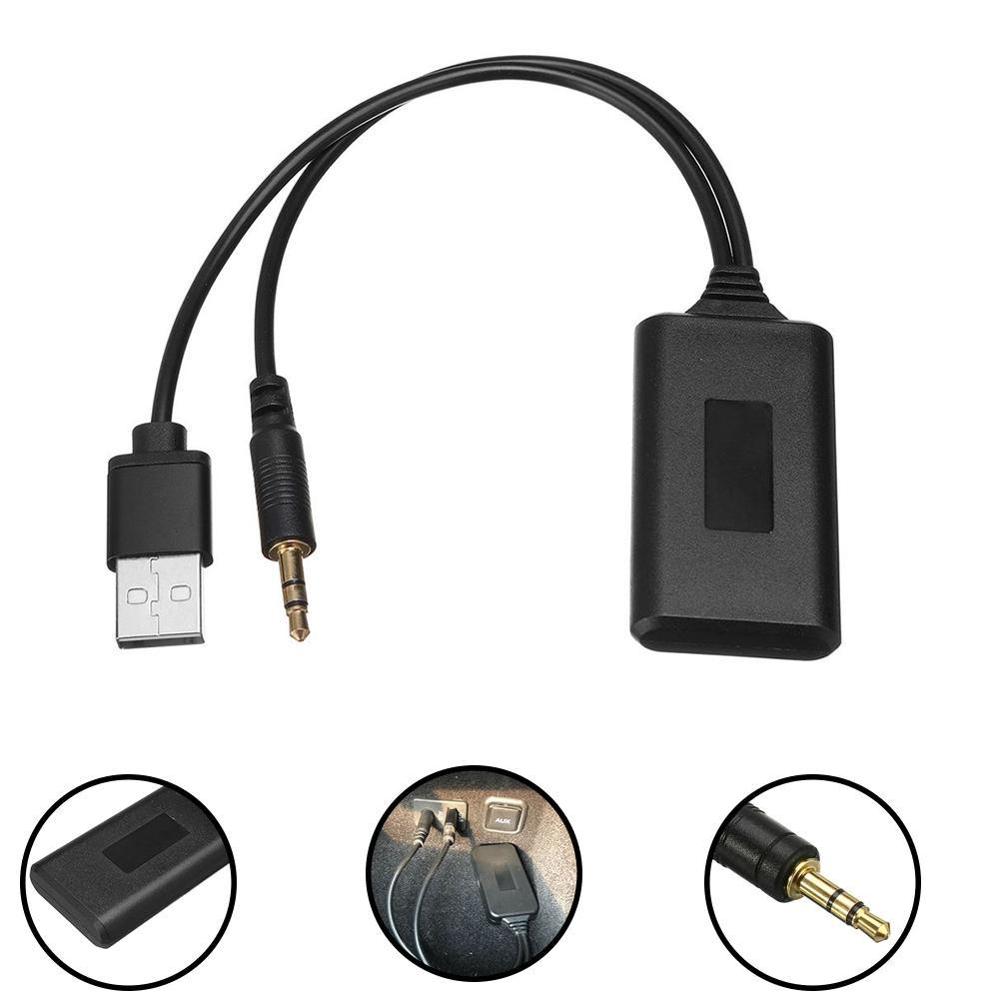 Universele Auto 12V Bluetooth Module Adapter Draadloze Plug Stereo Aux Jack Usb Kabel AUX-IN 3.5Mm Radio Adapter