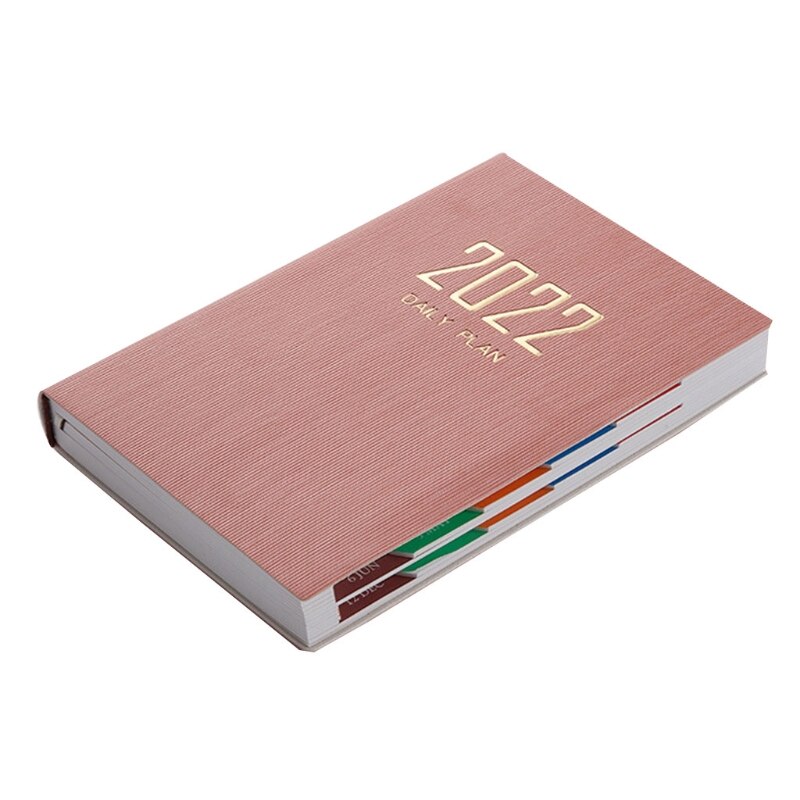 Planner Schedule Soft Faux Leather Cover Weekly Monthly Life Planner with Time Slots Appointment Book A5 Size 200 Sheets D5QC: Pink