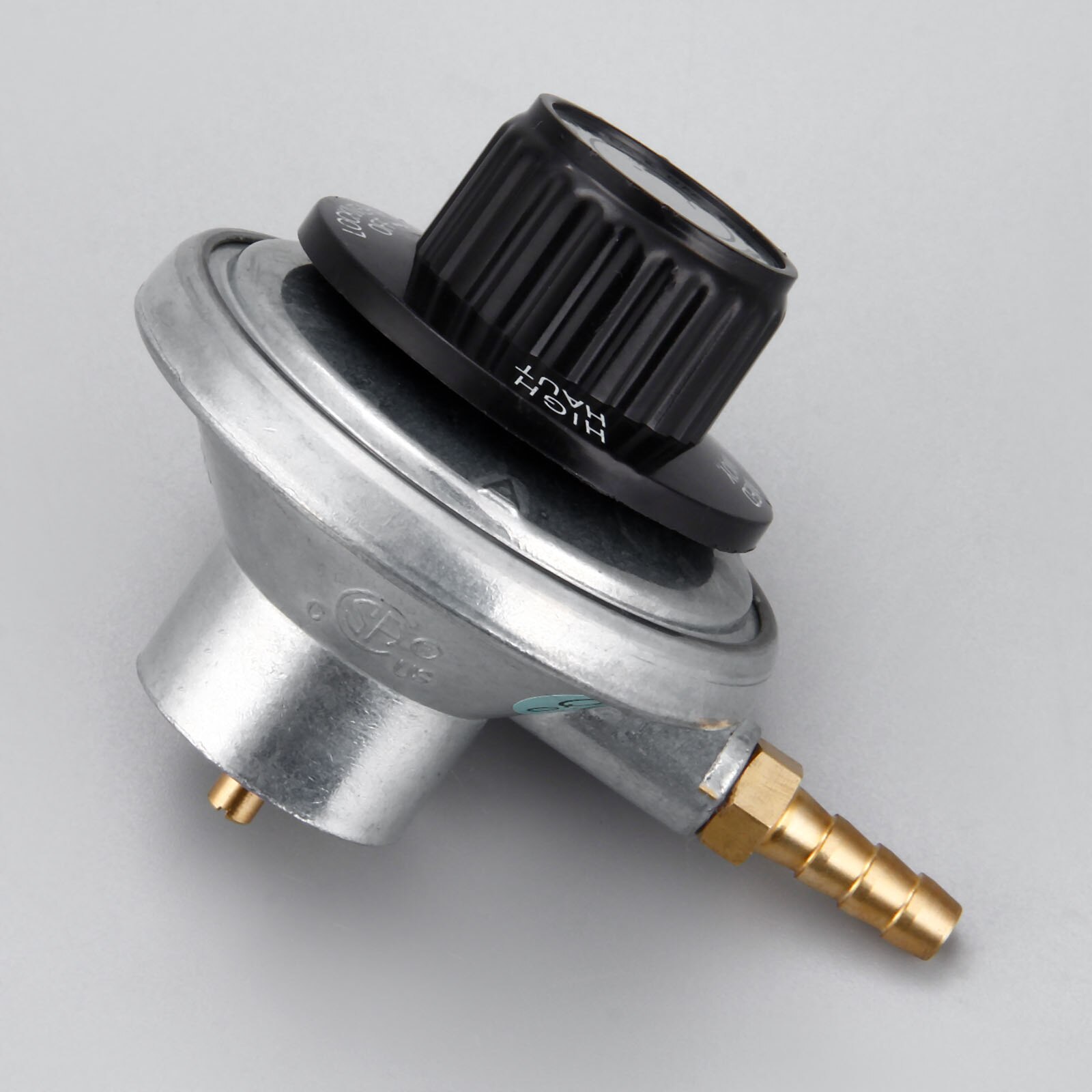 Propane Tank Low Pressure Gas Regulator with Outlet 1/4in Barb Hose Connection Inlet 1-20in UNEF fits for One Pound Propane Tank