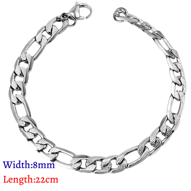 LUXUKISSKIDS-Pulseras hombre de acero inoxidable de para mujer y hombre, originales para mujer,cadenas de eslabones cubanos, pulsera de muñeca para pareja, de joyería,pulsera plata,navidad: COLOR ORO ROSADO