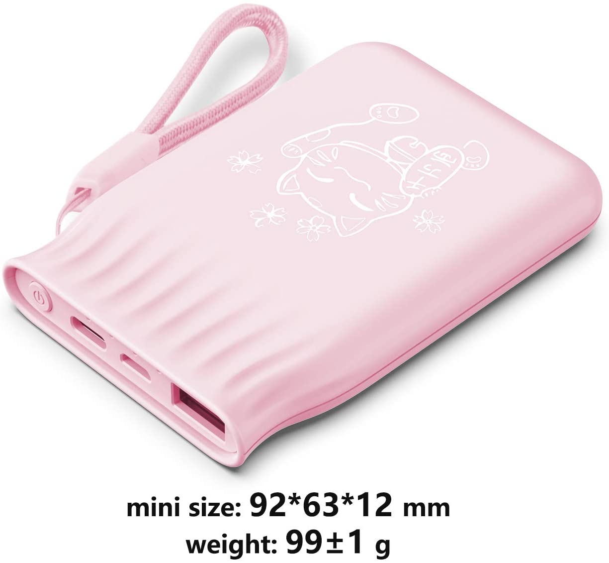 Banco de potência rosa 5000 mah magro usb bateria externa do telefone móvel carga rápida para o iphone xiaomi portabler mini powerbank com sacos