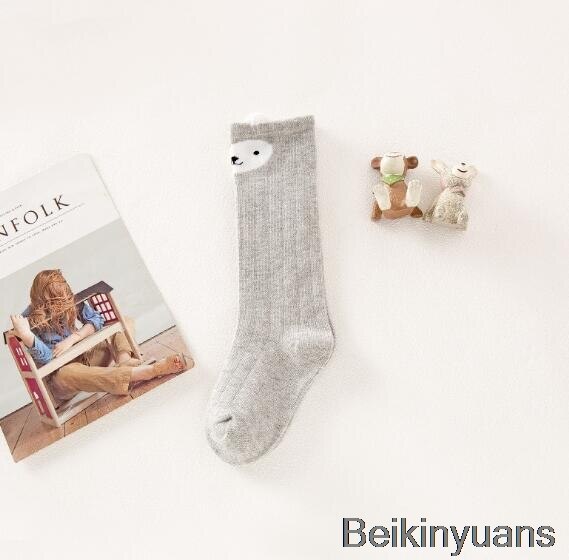 1 Pair Unisex Sveglio Bello Del Fumetto di Fox Kids del bambino Calzini E Calzettoni Al Ginocchio Della Ragazza del Ragazzo Del Bambino Del Bambino Calzini E Calzettoni animale infantile Morbido Cotone calzino: Gray / S (0-1 years old)