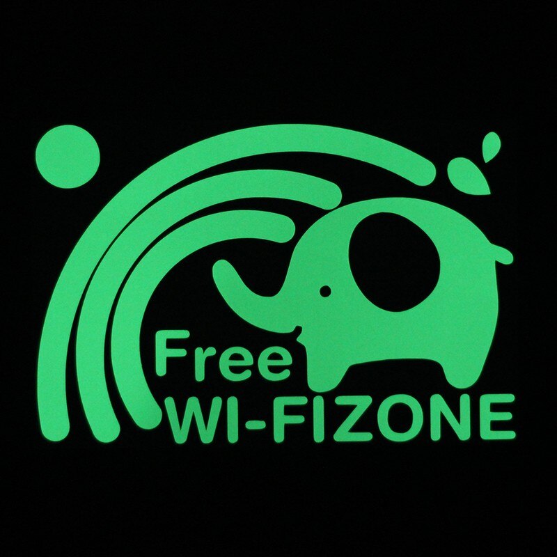 Free Wifi Inside Sign Luminous Sticker Glow in the Dark Wall Sticker Restaurant Hotel Store Shop Coffee House Window Decoration