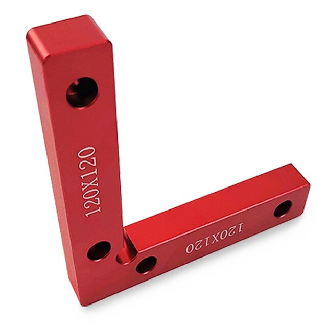90 Degree 120X120 Positioning Squares 4.7" x 4.7" Aluminium Alloy Right Angle Clamps Woodworking Carpenter Tool L Block Square: 120x120 type3