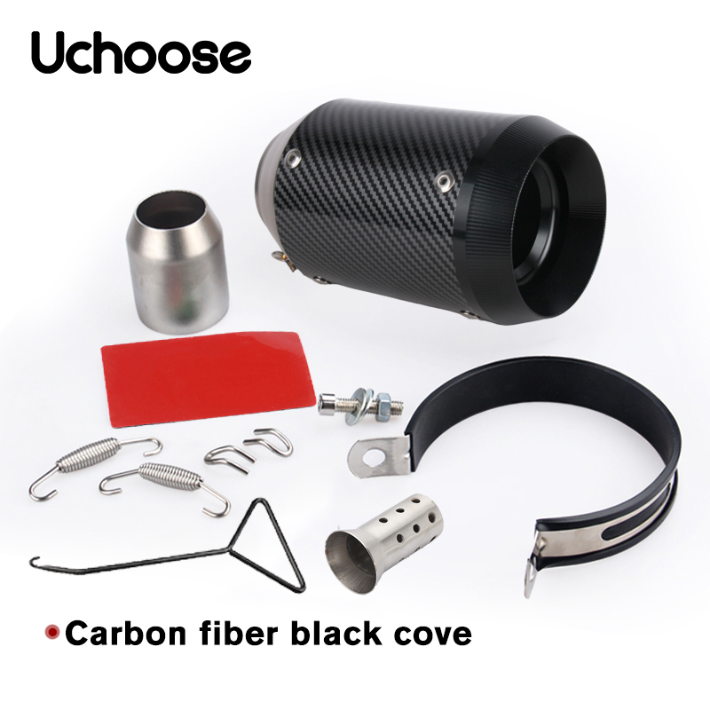Tubo de escape para motocicleta, silenciador de fibra de carbono para Moto, silenciador Austin Universal para IKASAWAK AHAMAY 51MM innovador
