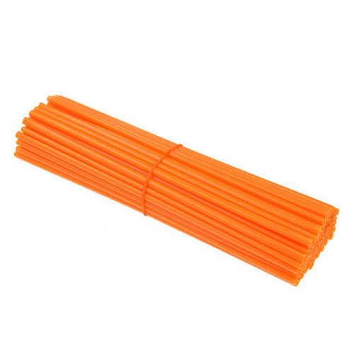 36Pcs Bike Motorcycle Wheel Spoke Wraps Rim Skin Cover Guard Motocross Kits: Orange 17cm
