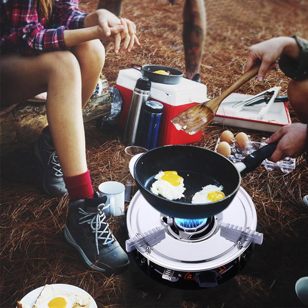 Bärbar gasspis i ett stycke utomhus campingpropan spis en brännare kassett spis för grill picknick tillbehör