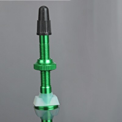 1 Pcs 52 Mm Fiets Tubeless Ventiel Voor Mtb Road Bike Presta Valve Aluminium Legering Fiets Tubeless Band fv Klep: green