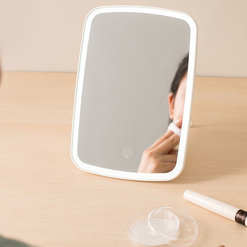 Portable Touch Screen USB Rechargeable LED Lighted Makeup Cosmetic Hand Mirror Desktop light portable folding Adjustable Angle