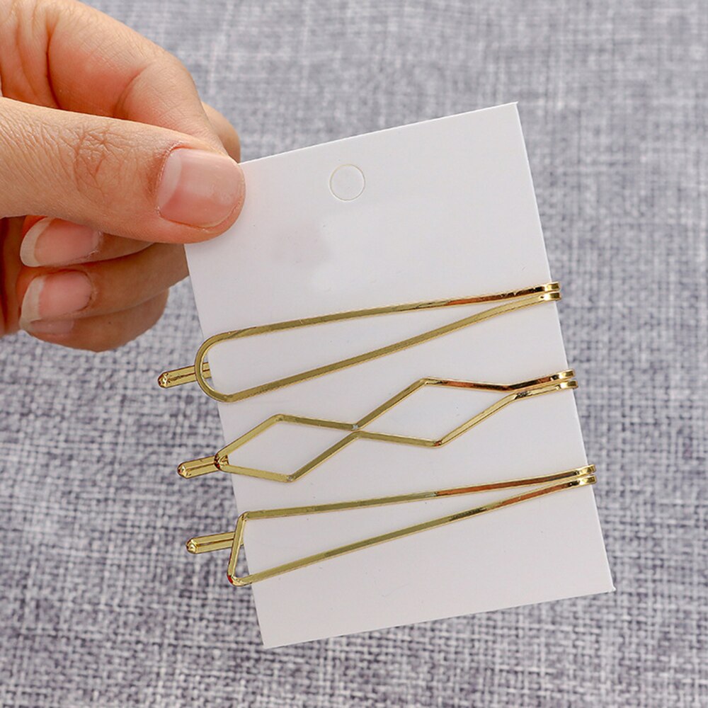 fille métal perle épingle à cheveux combinaison minimaliste doux vent frange Clip mot Clip côté Barrette Clips cartes cheveux accessoire