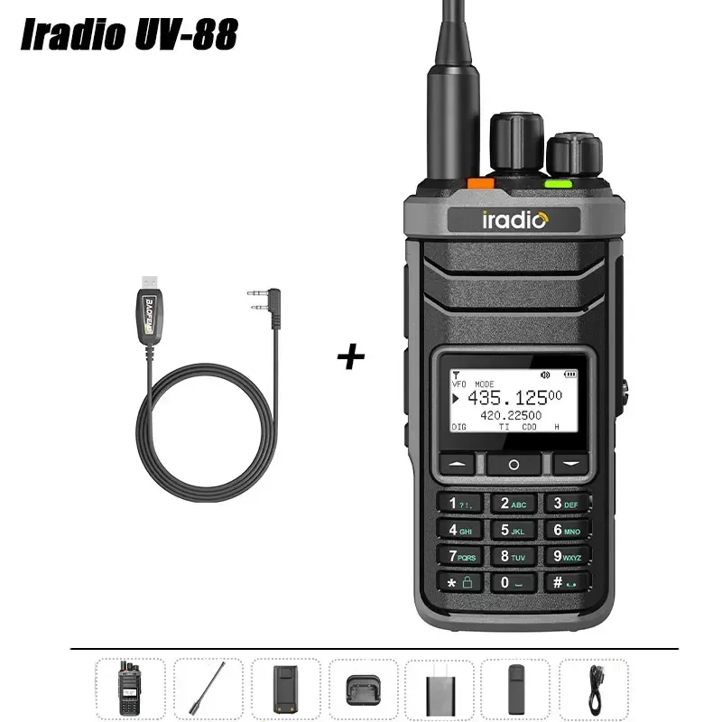 Iradio UV 88 Walkie Talkie Kurzwelle 2,3–30 MHz UV88 Zweiwegradio Multiband FM CB SW LW Typ-C-Aufladung NOAA 1024CH Gleicher RT-860: green / Australien Standard