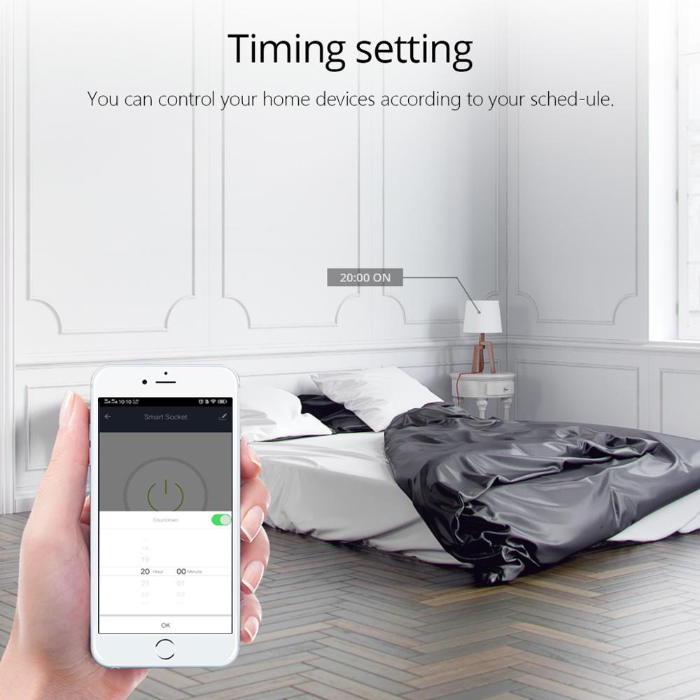 Eu standard 220v tuya wifi smart switch fungerer med alexa google home touch switch til led lampe timer stemmestyring vægkontakt