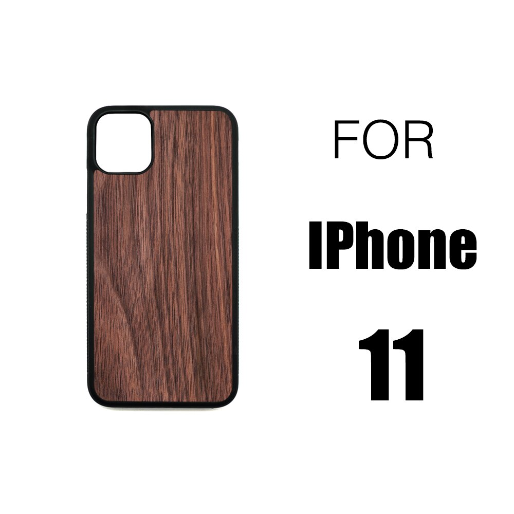 Coque en bois naturel 100% pour iphone, compatible modèles 6, 6S, 7, 8, 11pro max, SE2, XR, XSMax: 11
