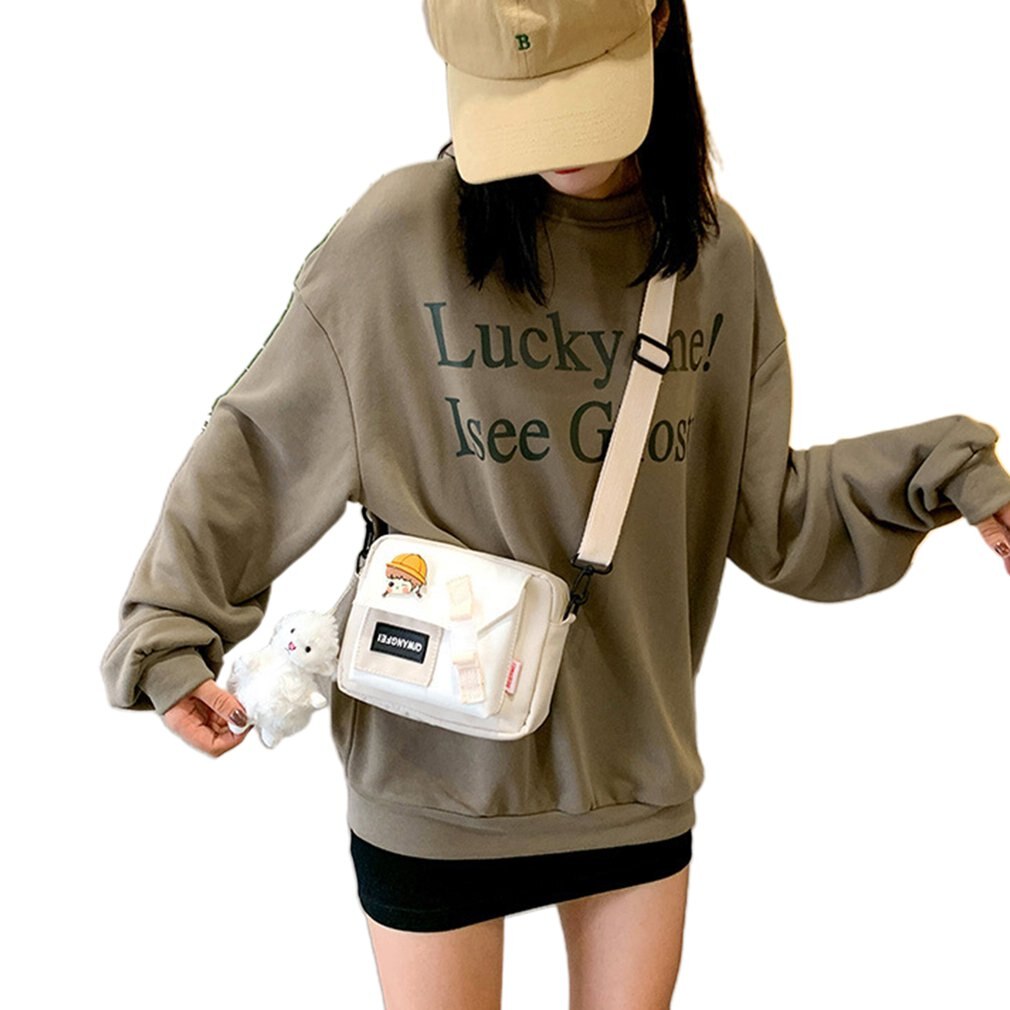 Tassen Voor Meisjes Trendy Eenvoudige Vrouw Canvas Schoudertas Dames Mini Leisure Crossbody Tassen Outdoor Tas: 05