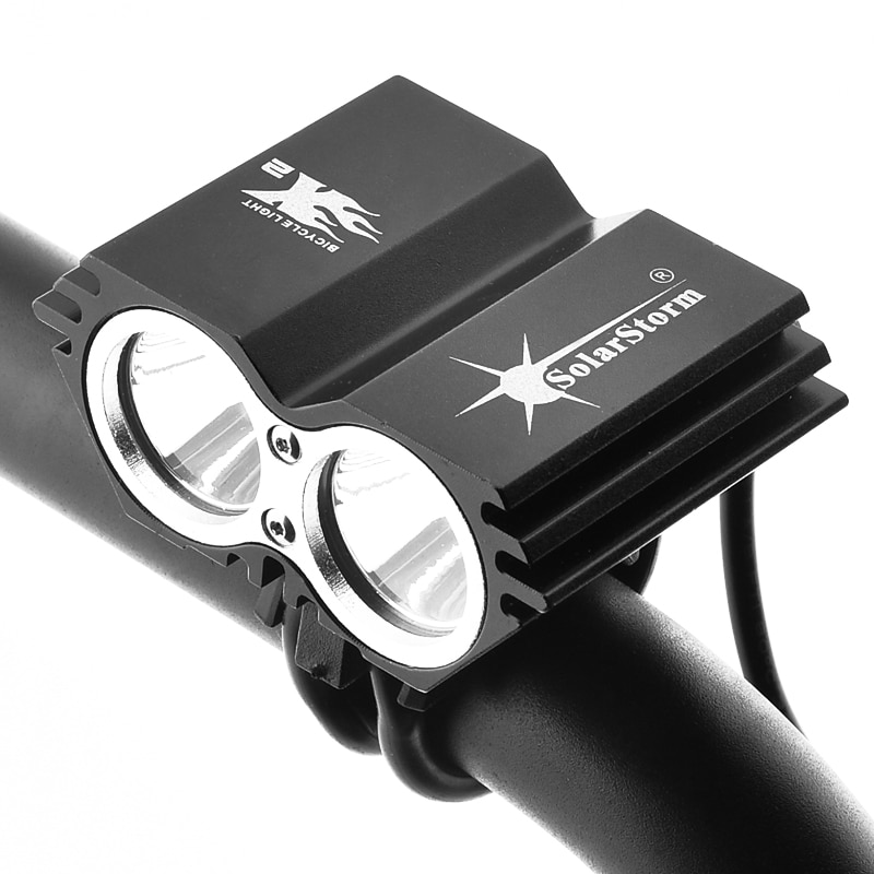 SolarStorm-faro delantero LED para bicicleta, 5000 lúmenes, 2x XML, U2, sin batería