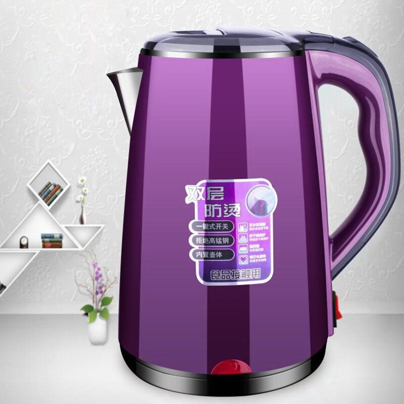 Dubbel anti- skållning elektrisk vattenkokare automatisk avstängning rostfritt stål carving mönster köksmaskiner