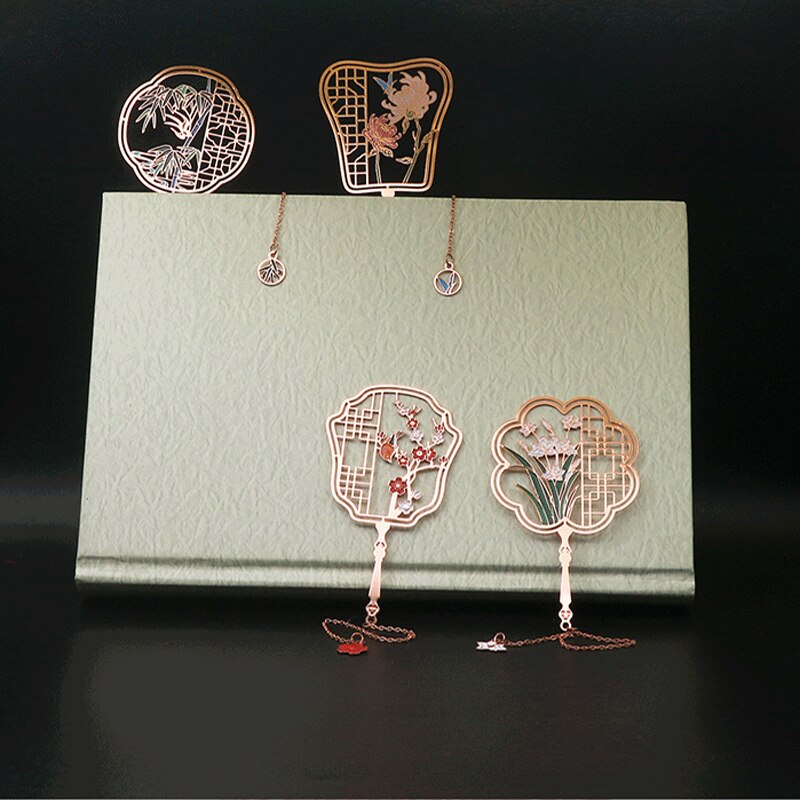 EZONE 1pc metal zakładka żuraw Sztuka zakładka wykwintne pomponem wisiorek dzień nauczyciela dzień matki prezent szkolne materiały biurowe