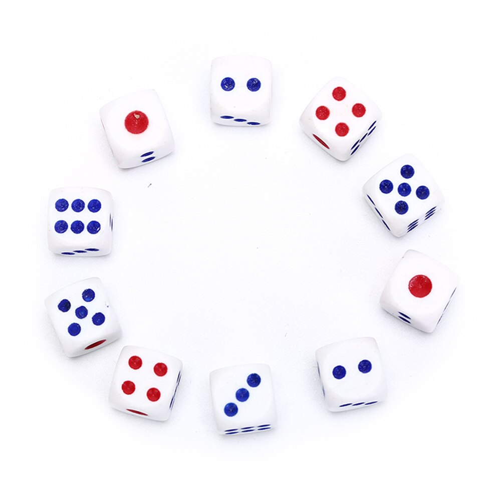 10 st / pack standard 10mm tärningsset  d6 akryl för att spela små tärningar