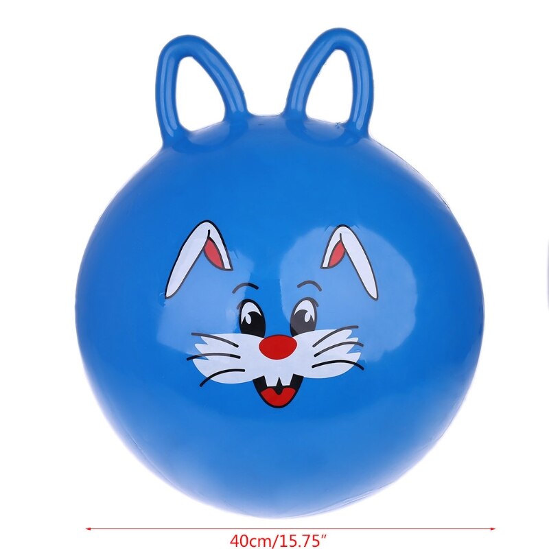 18" Cat Ear Inflatable Jump Ball Hopper Bounce Retro Ball With Handle
