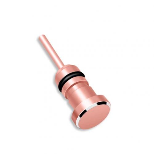 Earphone Dust Plug 3.5mm AUX Jack Interface Connector Anti Dust Plug Card Removal Pin for iPhone PC Laptop Earphone Dust Plug: Rose Gold