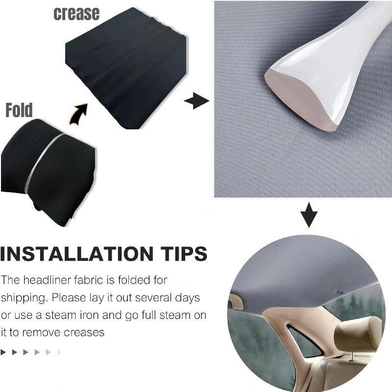 Auto-interieurstoffen, auto-bekleding, hemelbekleding, raster, sponsschuim voor auto's, dakbekleding, hemelstof, doe-het-zelf bekleding, modificatie