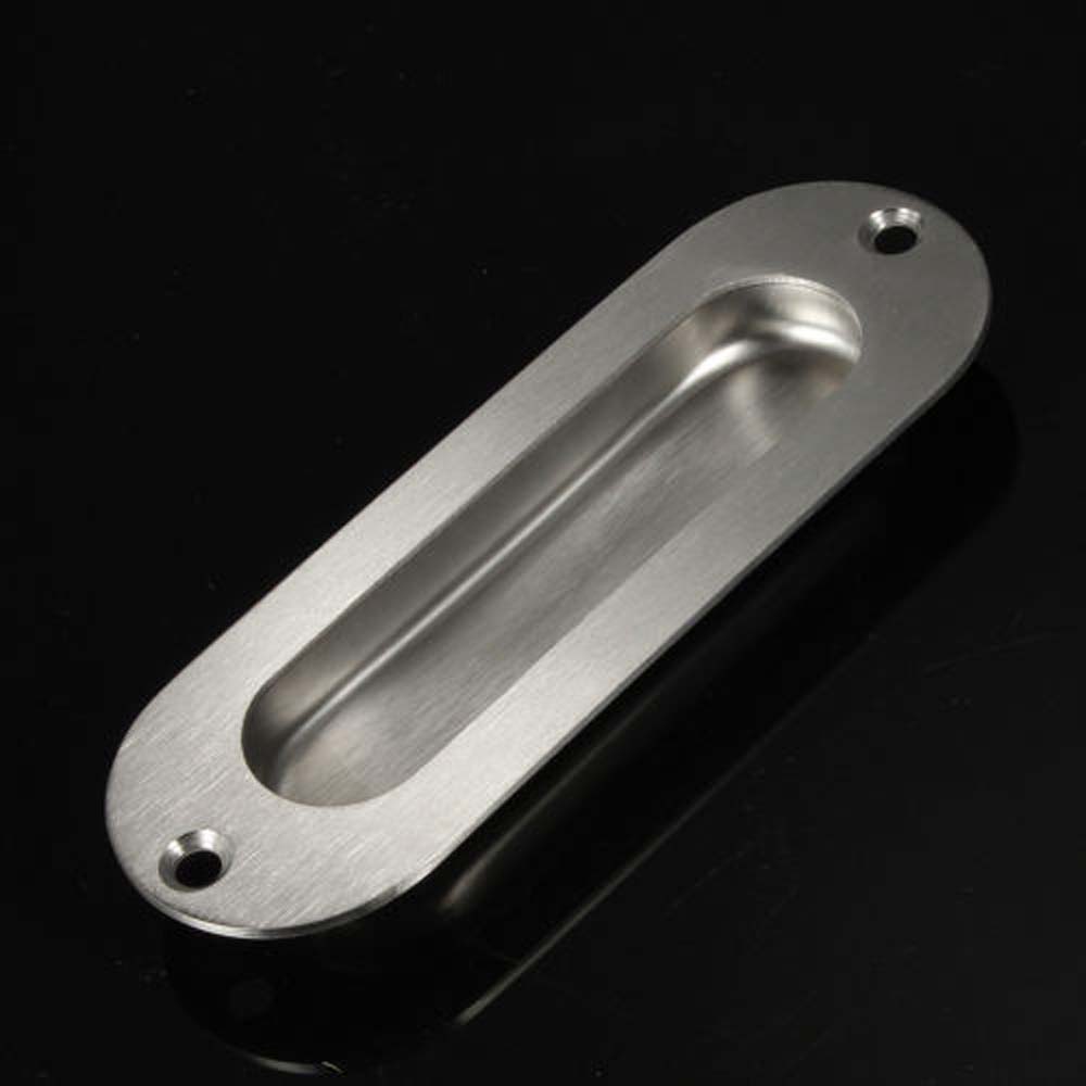 Stainless Steel Door Handle Flush Recessed Pull Circular Oval Rectangular Hardware Drawer Embedded For Home Tools: Oval