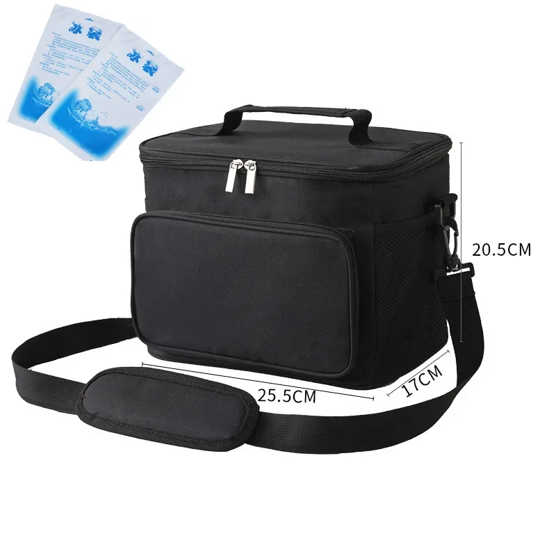Portable Cooler Bag For Food Thermal Lunch Bag Waterproof Travel Insulated Picnic Box Camping BBQ Family Outdoor Activities: green