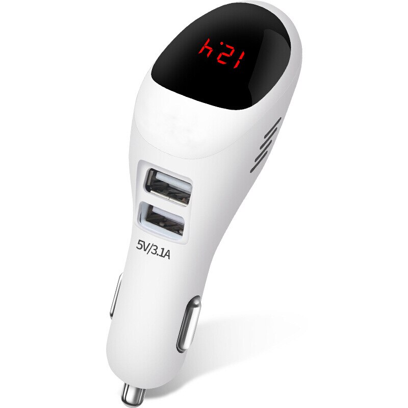 Auto luchtreiniger 12v 24v negatieve ionen luchtreiniger ionisator luchtverfrisser auto digitaal display dubbele usb autolader