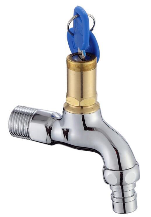 Outdoor With Lock Fast Open Faucet Mop Pool Longer Washing Machine G1/2 Anti-theft Faucet Brass Garden Tap: Washing Machine-S