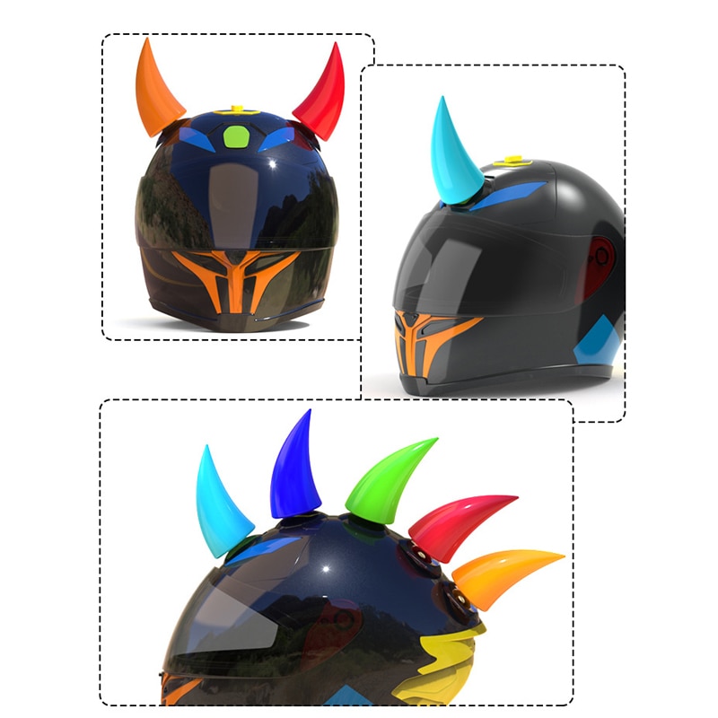 Motorrad Helm Hörner Motorrad Helm Teufel Horn Moto-Cross Volle Gesicht aus Straße Helm Dekoration Helm zubehör