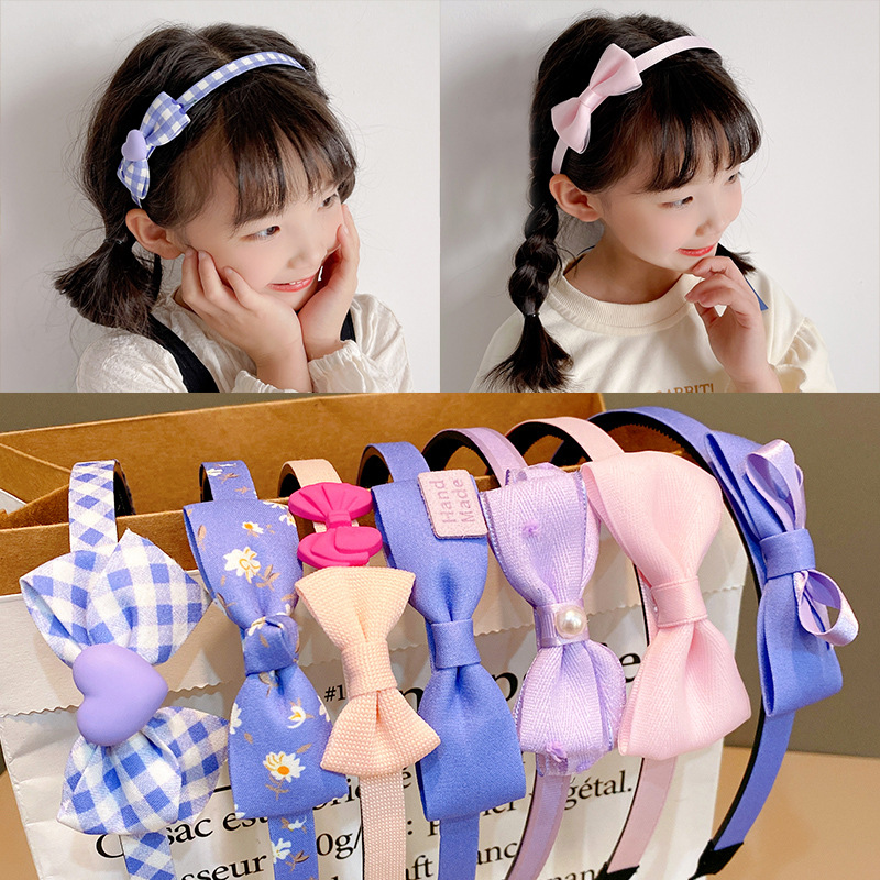 Bow Hair Band Children's Girl Little Girl Baby Princess Head Band Hairpin Lovely Hair Ornament Headdress Pressure Hair