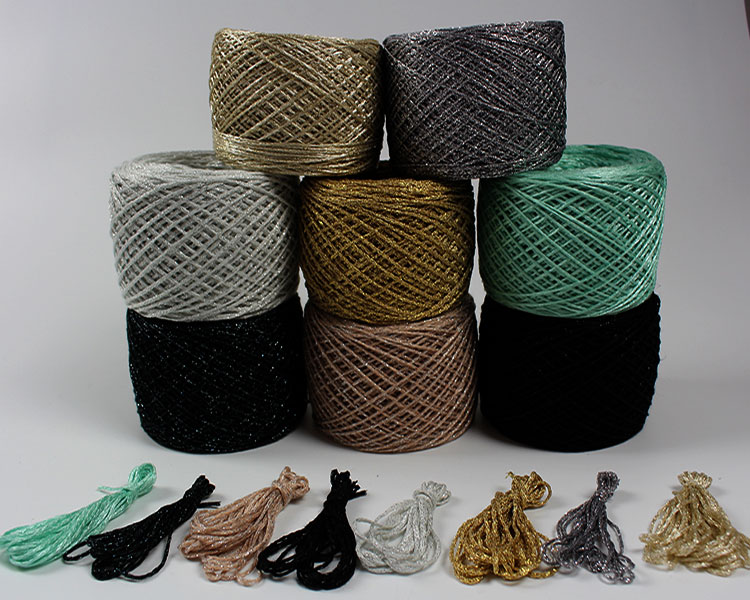 300 g/partij Garen Voor Breien & Haken matethreads DIY Garens gehaakte Metallic + Katoen gemetalliseerde draad Hand Breien 10 kleuren