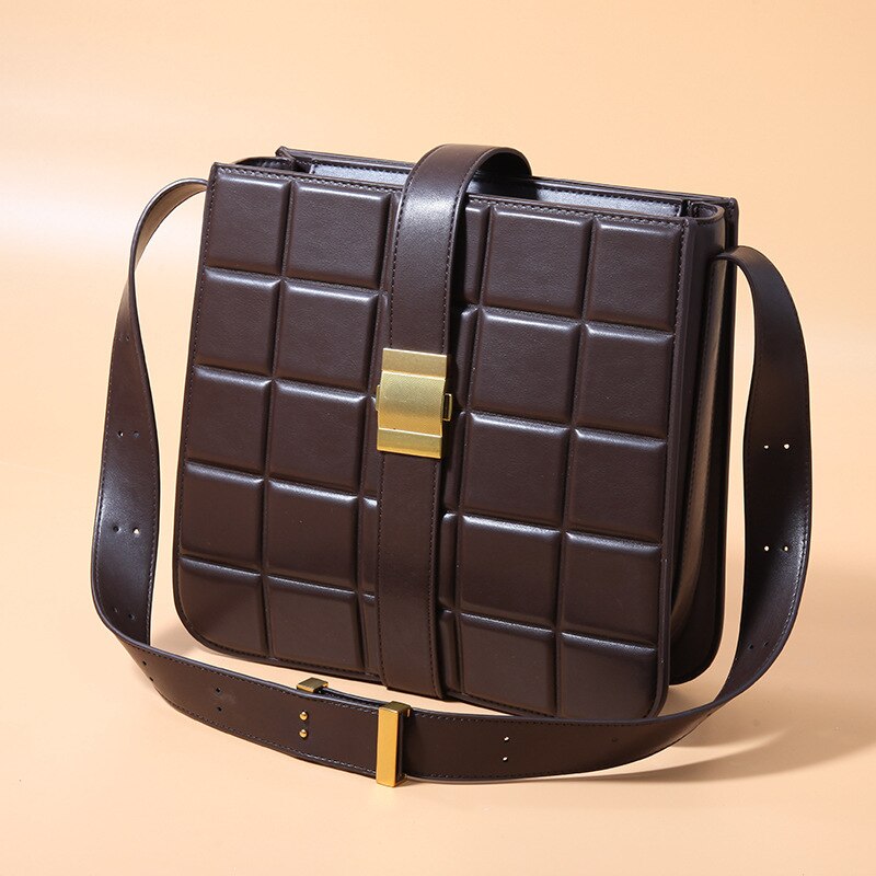 Zak Koreaanse Stijl Modieuze Zachte Schapenvacht Vierkante Rhombic Tas Grote Capaciteit Enkele Schoudertas