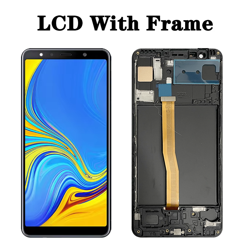 6.0 For Samsung A7 A750 LCD A750F A750FN Display With Frame Touch Screen Digitizer Replacement Parts