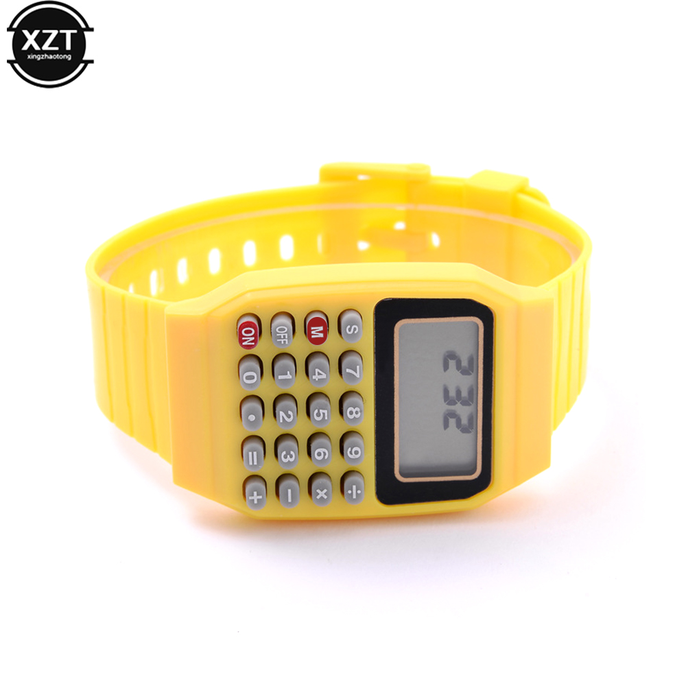 Children's Electronic Calculator Watch Micro Calculator Silicone Date Multi-function Watch Mini Calculator Portable Watch