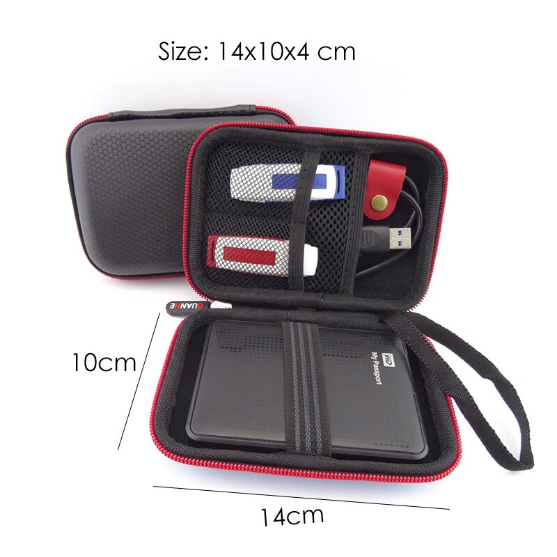 Mini Rits Digitale Opbergtas Waterdichte Reizen Eva Case Voor Oortelefoon, Datakabel, Lader, draagbare Gadget Pocket Pouch: 6
