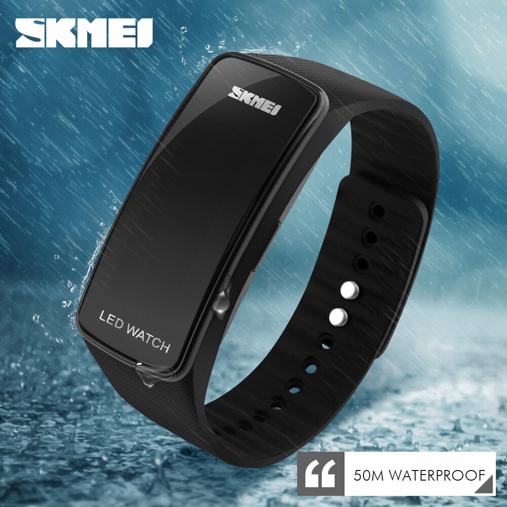 Skmei sport digitale horloges voor dames led digitale waterdichte polshorloges siliconen band complete kalender relogio feminino girl