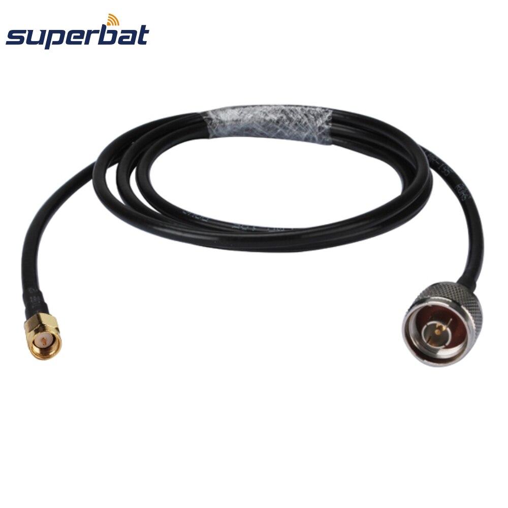 Superbat SMA tappo a n-genere connettore adattatore maschio codino dritto RF cavo coassiale RG223 1M per WLAN senza fili