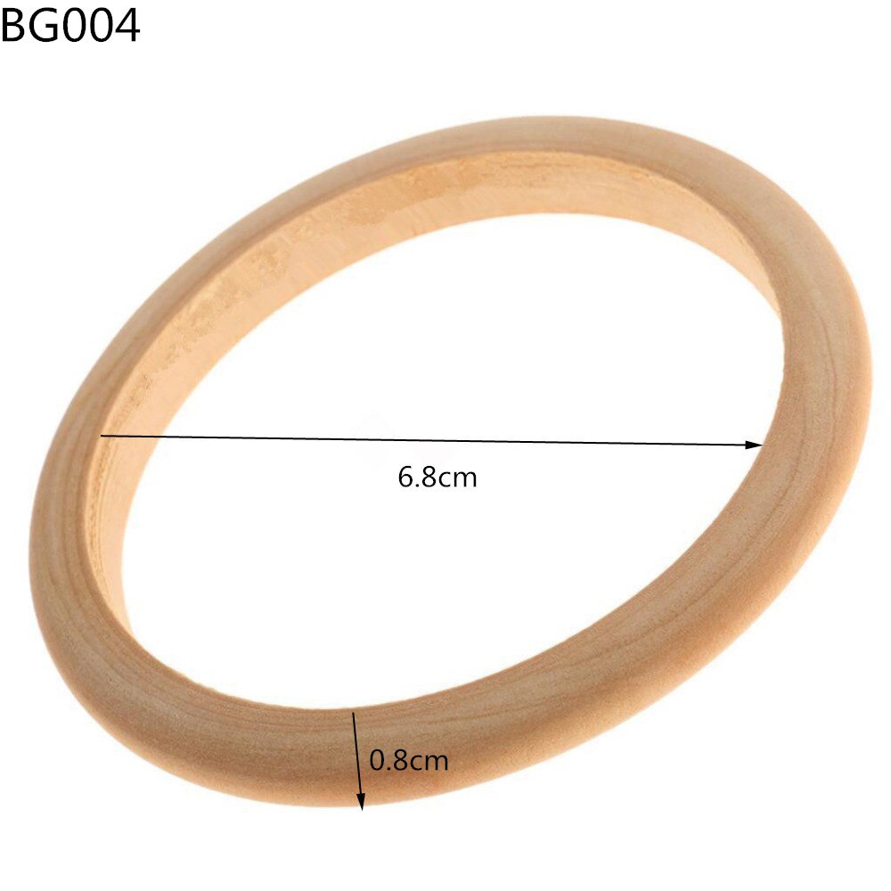 10 teile/los Dünne unvollendet Holz Armbinde Für DIY 0,8 cm Breite BG004: 6.8cm innere Durchmesser