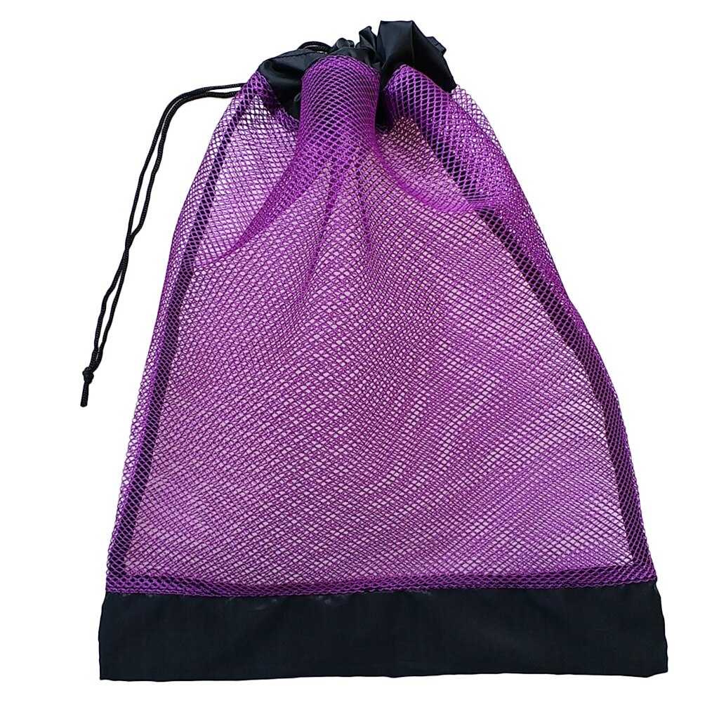 Mesh taske & snøre lukning til dykning snorkling tilbehør til sportsudstyr - valg af farver: Lilla