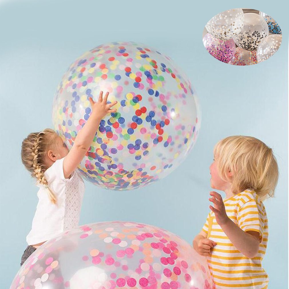 10pcs Air Ballons Multicolor Confetti Balloon Paper Wishing Lanterns Birthday Party Wedding Decoration Clear Inflatable Balloon