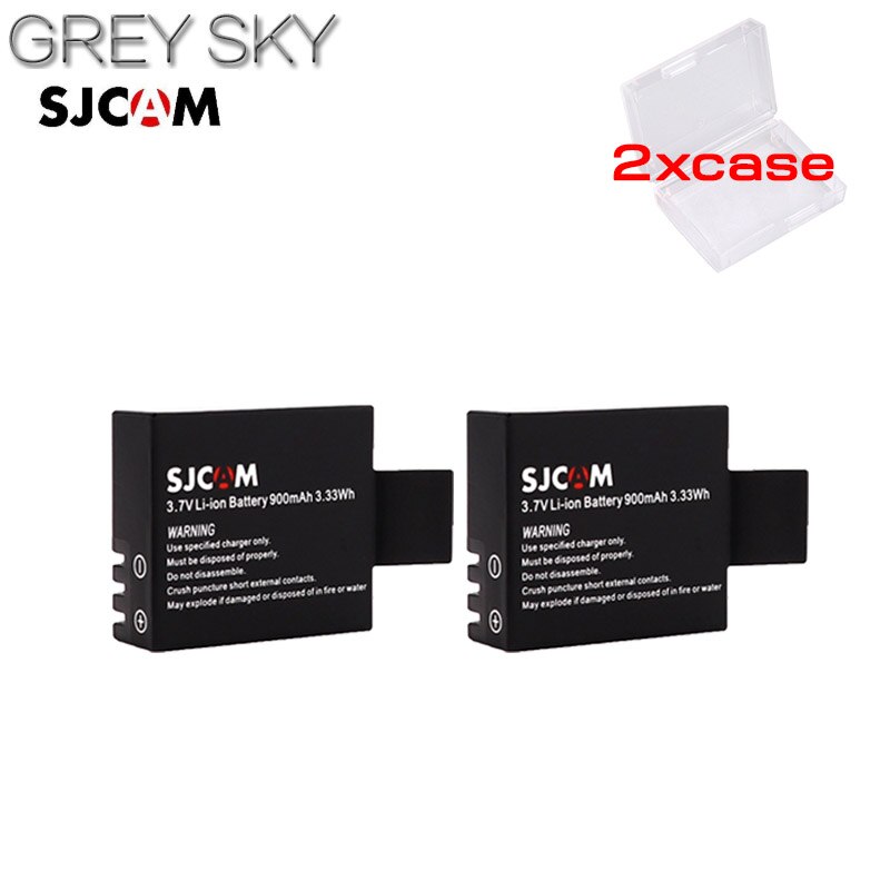 Batería de Cámara de Acción de 3,7 V, PG900mAh, para EKEN H9 H9R H3 H3R H8PRO H8R SJ4000 SJCAM SJ5000 M10 SJ5000X, baterías recargables: 2 battery