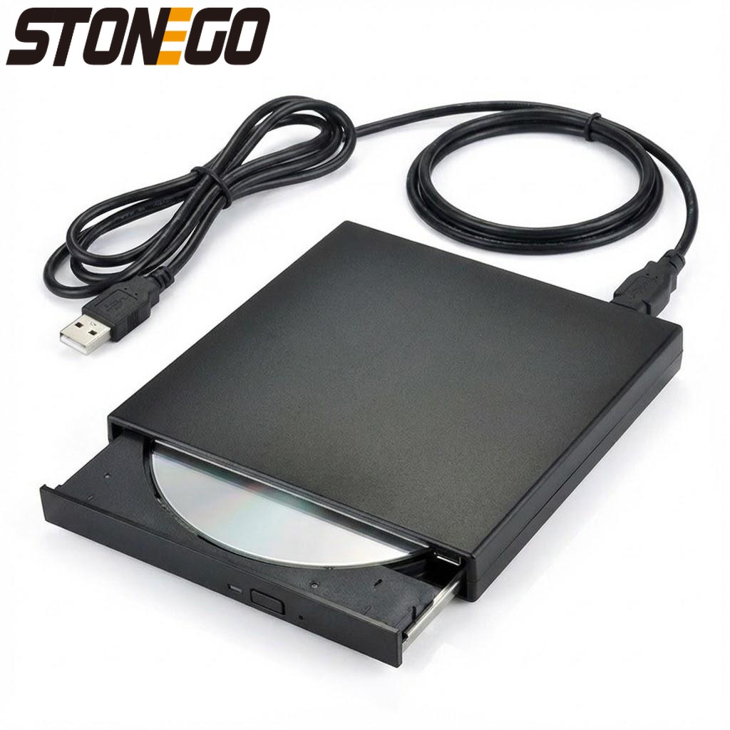 Lettore masterizzatore cd-rw dvd esterno usb con doppio cavo usb per computer portatili windows e mac essential drive