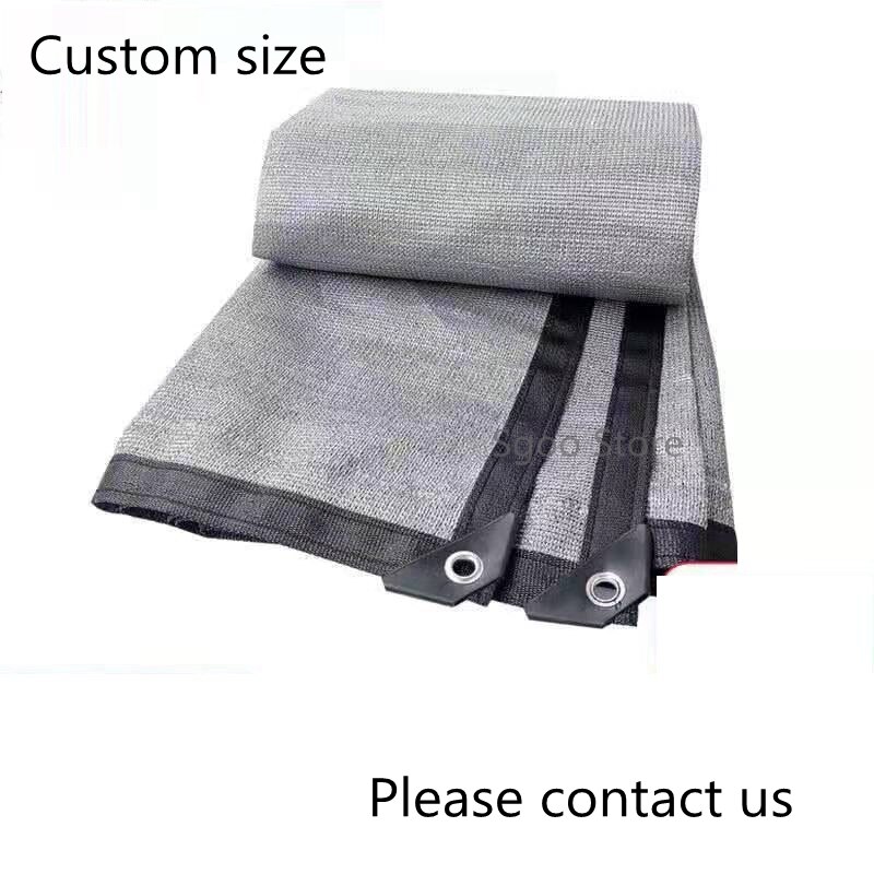 6 Pin Sun Shading Rate 80% Anti-UV HDPE Silver Gray Sun Shading Net Balcony Garden Greenhouse Succulent Plant Swimming Pool: Custom size